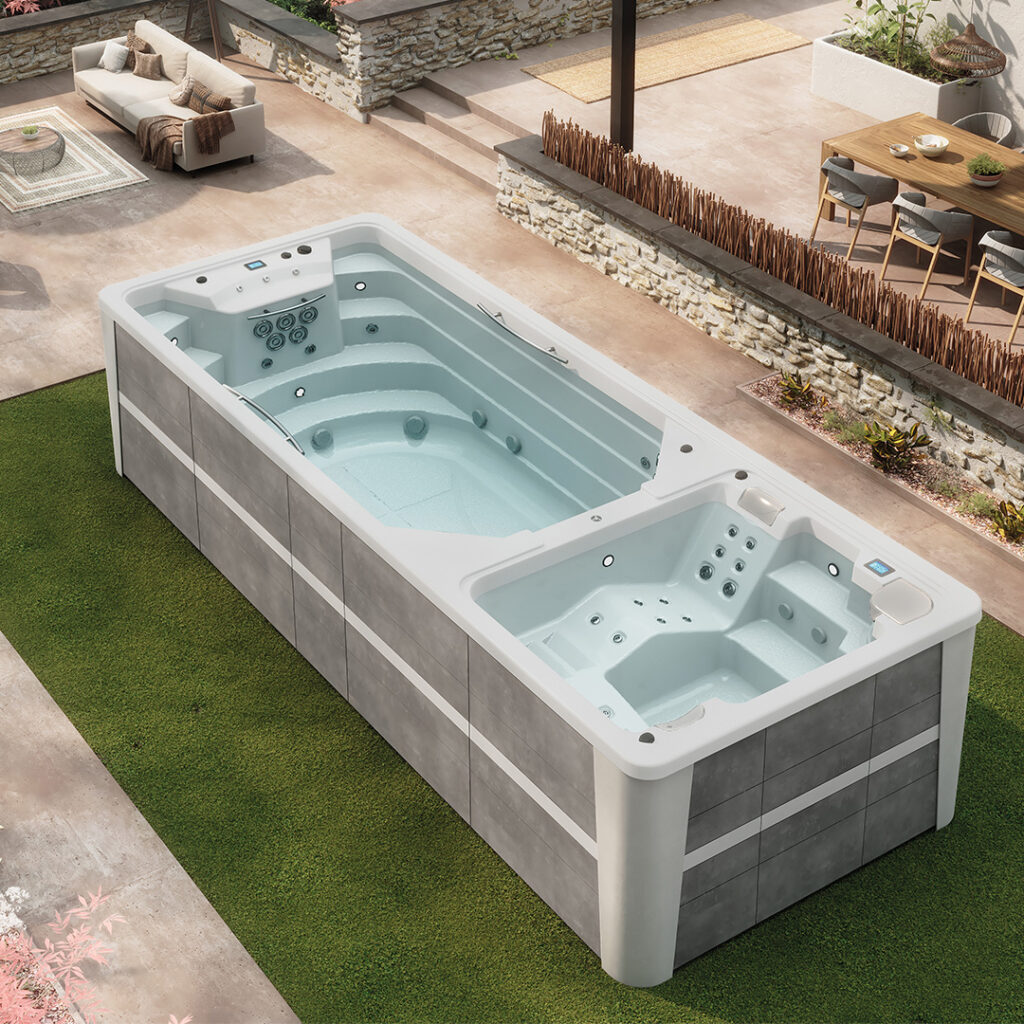 spa de nage duo Spa de nage à Nantes : Une tendance dans les piscines de luxe - Ambiance & Spa - 3 spa de nage duo